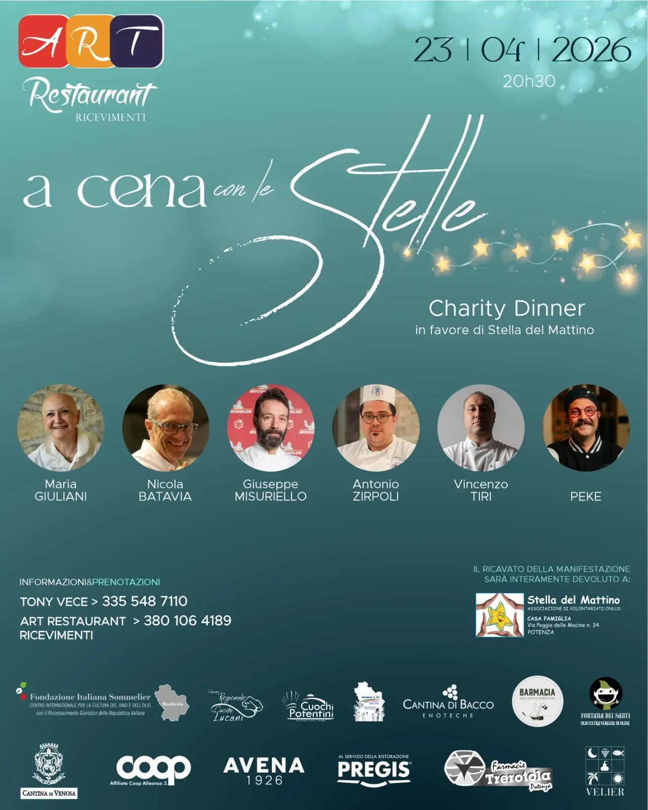 Dinner with stars - Charity dinner